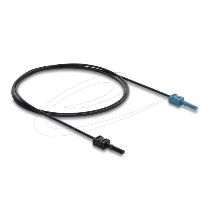 Skaidulinis optinis adapteris DELOCK 91023 daugiamodis, plastikinis POF kabelis 1,0 m, juodas/mėlynas