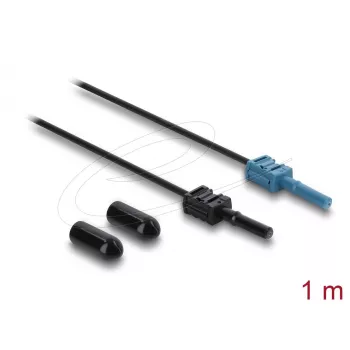 Skaidulinis optinis adapteris DELOCK 91023 daugiamodis, plastikinis POF kabelis 1,0 m, juodas/mėlynas