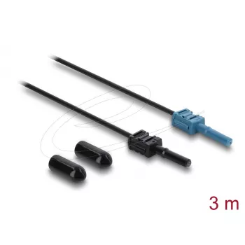 Skaidulinis optinis adapterio kabelis DELOCK 91026, daugiamodis POF, 3 m, juoda/mėlyna, 1 vnt.