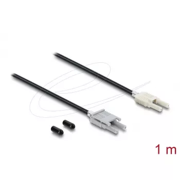 Adapterinis šviesolaidinis kabelis DELOCK 91027 daugiamodis 100 cm juodas/pilkas, 1 vnt.