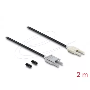 Skaidulinės optikos adapterio laidas DELOCK 91028 daugiamodis, 2 m, juoda/pilka