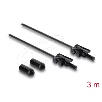 DELOCK šviesolaidinis POF plastikinis kabelis HFBR 4532-4532Z simplex ST į ST 3 m