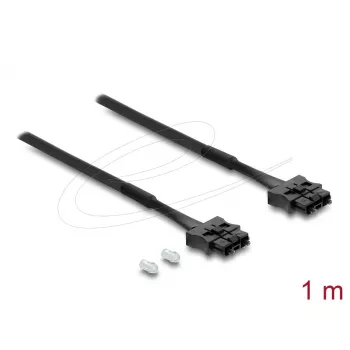 DELOCK POF plastikinis optinis šuoliukas ST į ST 1 m, juodas
