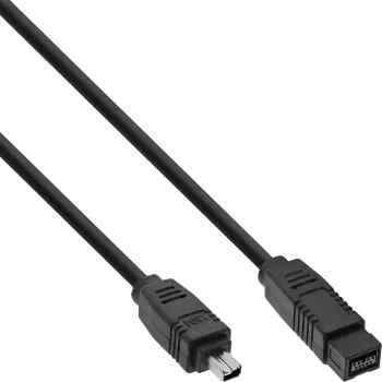 InLine FireWire 400 į 800 1394b laidas 4/9 kištukinis vyriškas 1,8 m juodas
