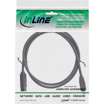 InLine FireWire 400 į 800 1394b laidas 4/9 kištukinis vyriškas 1,8 m juodas