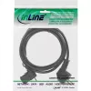 InLine maitinimo laidas, CEE 7/7 kampuotas / 3 kontaktų IEC C13 kairėn kampuotas, juodas, 1,8 m
