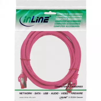 InLine Patch Laidas S/FTP PiMF Cat.6 250MHz varis PVC rožinis 0,25m