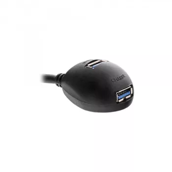 InLine USB 3.2 Gen.1 ilginimo laidas USB A (vyriškas) / 2x A (moteriškas) + maitinimas, su stovu, juodas, 2 m