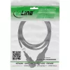 InLine ilginimo maitinimo laidas, karšto jungimo IEC-C15 / IEC-C14 tiesus, 1 m