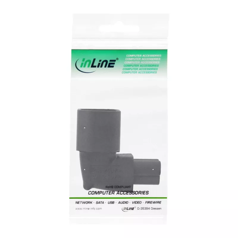 InLine maitinimo adapteris IEC 60320 C14 / C5, kampuotas, 3 kontaktų