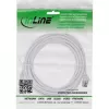 InLine Patch laidas plonas, U/FTP, Cat.8.1, TPE halogen-free, baltas 5m