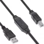 InLine USB 2.0 aktyvus kabelis, USB-A kištukas į USB-B kištuką, 15 m, juodas