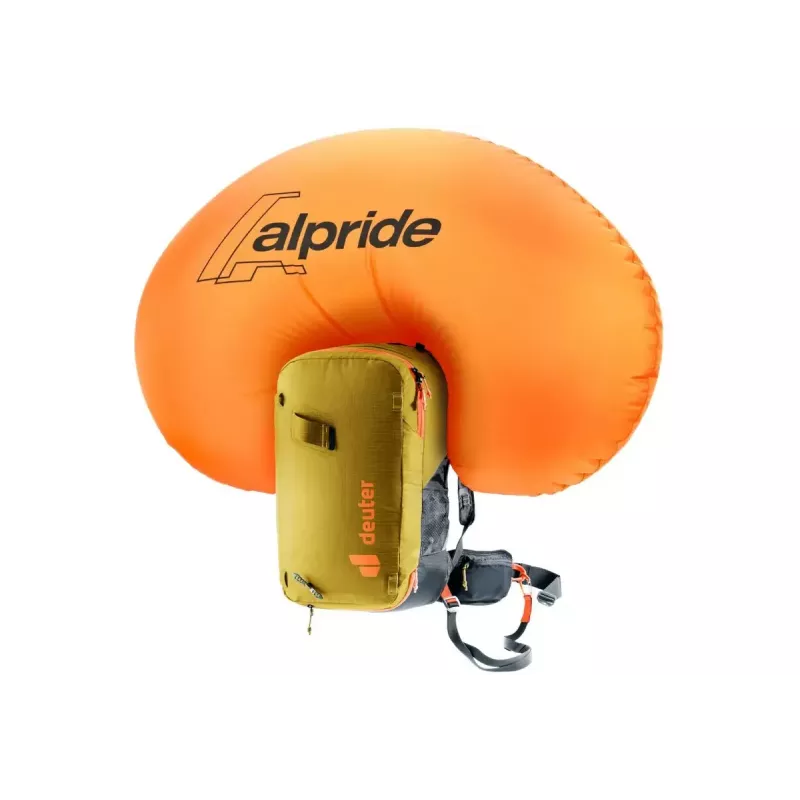 DEUTER Alproof Lite 22 kuprinė lavininei įrangai – 22 L, turmeric/juoda, lengva ir patvari