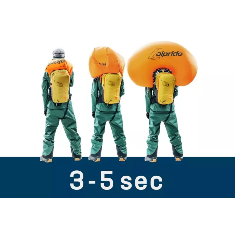 DEUTER Alproof Lite 22 kuprinė lavininei įrangai – 22 L, turmeric/juoda, lengva ir patvari