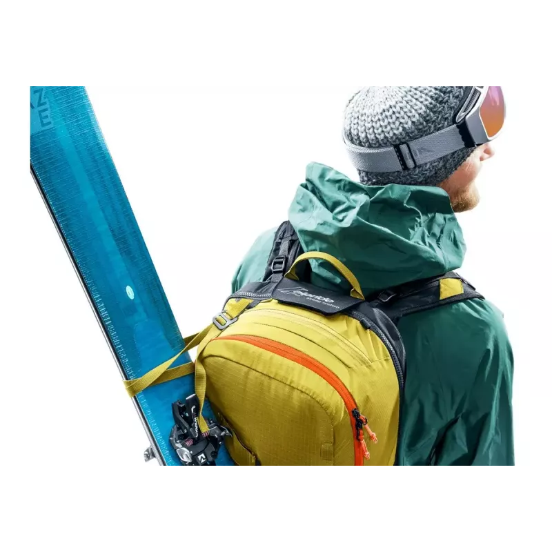 DEUTER Alproof Lite 22 kuprinė lavininei įrangai – 22 L, turmeric/juoda, lengva ir patvari