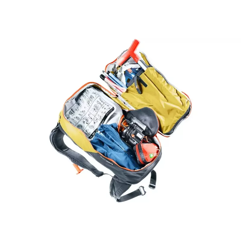 DEUTER Alproof Lite 22 kuprinė lavininei įrangai – 22 L, turmeric/juoda, lengva ir patvari