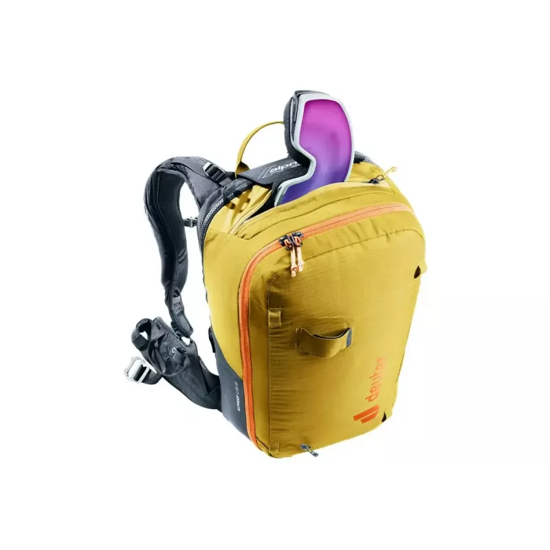 DEUTER Alproof Lite 22 kuprinė lavininei įrangai – 22 L, turmeric/juoda, lengva ir patvari