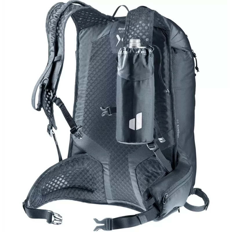 Sportinė kuprinė DEUTER Updays 26 – 26 L, juoda, poliamidas, 51×31×23 cm, be PFAS