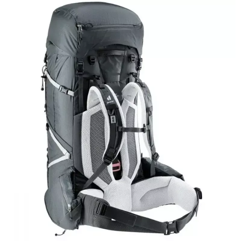 Kuprinė DEUTER Aircontact Pro 75+10 SL Moteriška — 75+10 L, SL pritaikymas, Graphite, 2.88 kg, Nailonas