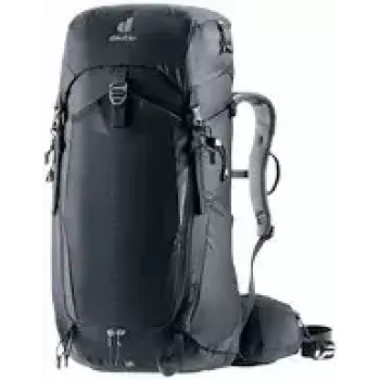 Kuprinė DEUTER Trail PRO 34 SL – moteriška žygių kuprinė 34 L, lengva, patvari, Juoda