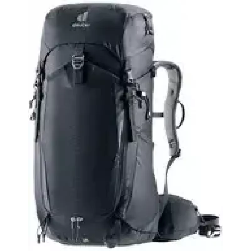 Kuprinė DEUTER Trail PRO 34 SL – moteriška žygių kuprinė 34 L, lengva, patvari, Juoda