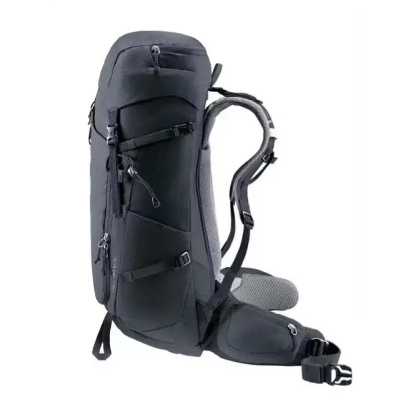 Kuprinė DEUTER Trail PRO 34 SL – moteriška žygių kuprinė 34 L, lengva, patvari, Juoda
