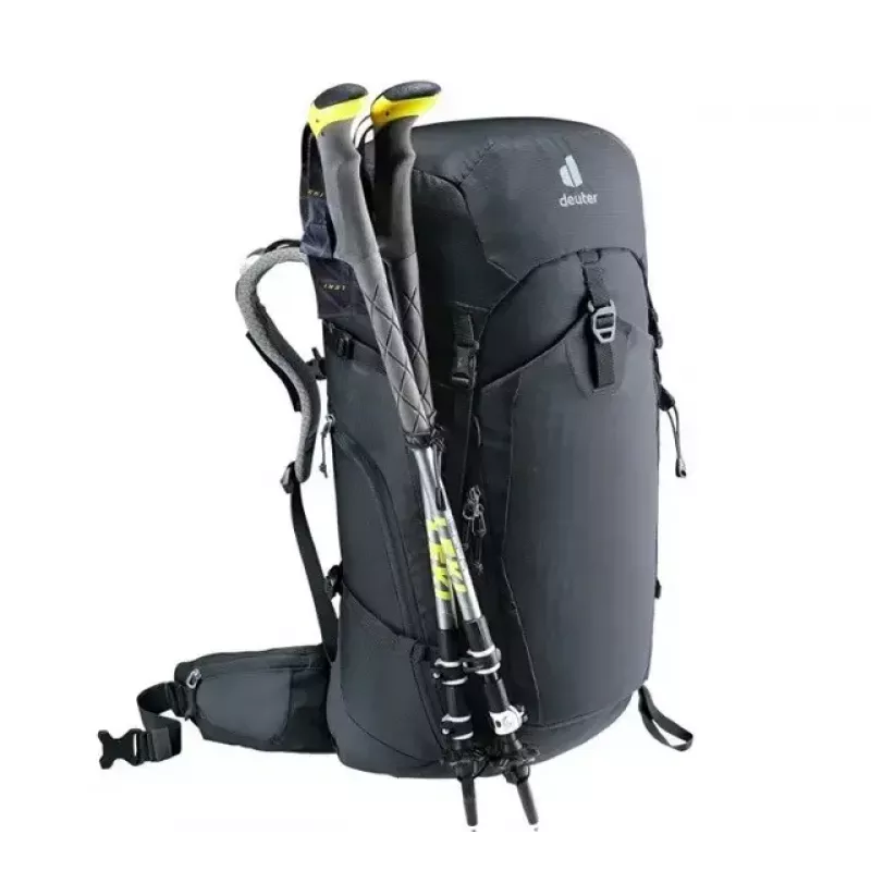 Kuprinė DEUTER Trail PRO 34 SL – moteriška žygių kuprinė 34 L, lengva, patvari, Juoda