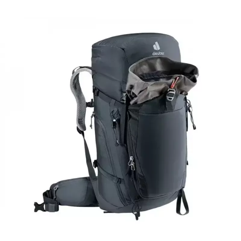 Kuprinė DEUTER Trail PRO 34 SL – moteriška žygių kuprinė 34 L, lengva, patvari, Juoda