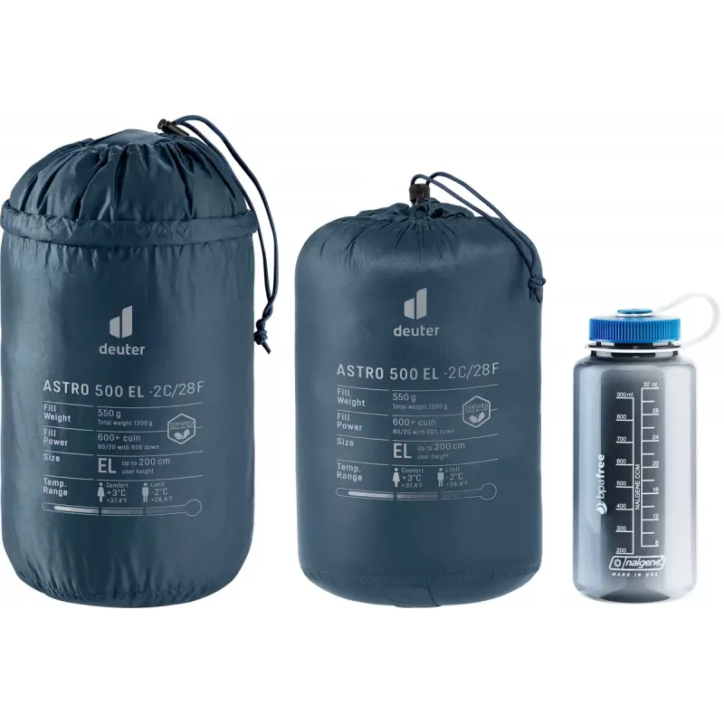 Miegmaišis DEUTER Astro 500 EL -2°C / 28°F, suaugusiųjų mumija, 2200×800×520 mm, Ripstop Blue