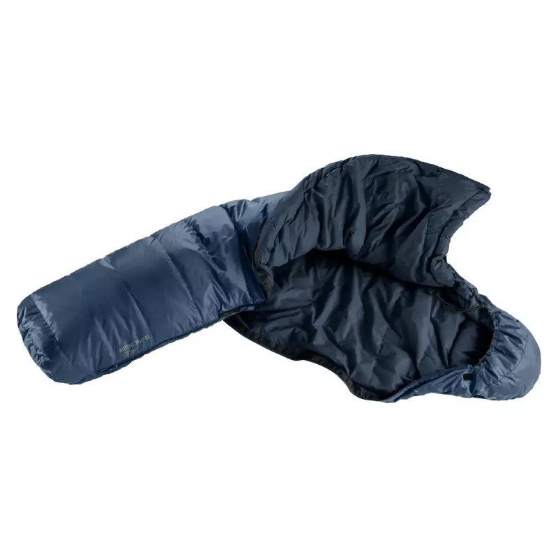 Miego maišas DEUTER Astro 300 EL +2°C – muminės formos, 200 cm, Ripstop Blue