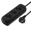 Hama 00108841 apsauginis nuo viršįtampių lizdas, juodas, 3 AC lizdai, 230 V, 3 m