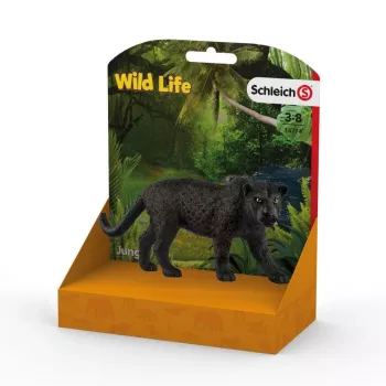 Schleich WILD LIFE Juodoji pantera, 3 m., Džiunglės, Laukiniai gyvūnai / nuotykių žaislai, Įvairiaspalvis, Plastikas