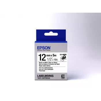 Epson juostelė lyginimui LK-4WBQ juoda/balta 12mm (5m)