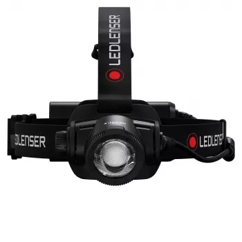 Priekinė lemputė Led Lenser H15R Core – galvos juostos LED žibintuvėlis, 2500 lm, įkraunama 21700 baterija, IP67, 250 m spindulys, 4 galios lygiai, aliuminis, juoda