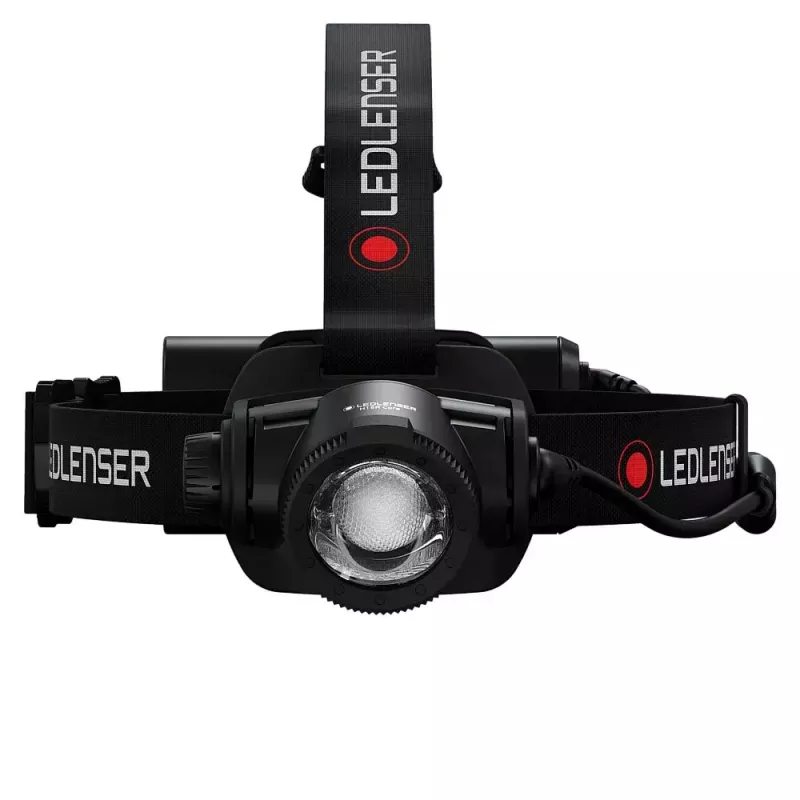 Priekinė lemputė Led Lenser H15R Core – galvos juostos LED žibintuvėlis, 2500 lm, įkraunama 21700 baterija, IP67, 250 m spindulys, 4 galios lygiai, aliuminis, juoda