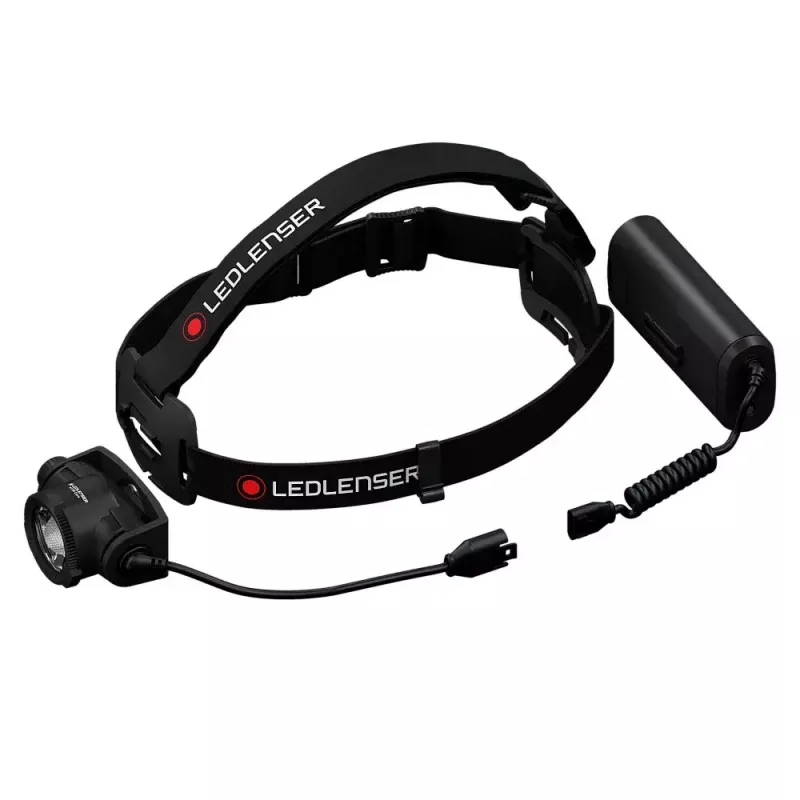 Priekinė lemputė Led Lenser H15R Core – galvos juostos LED žibintuvėlis, 2500 lm, įkraunama 21700 baterija, IP67, 250 m spindulys, 4 galios lygiai, aliuminis, juoda