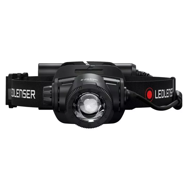 Priekinė lemputė Led Lenser H15R Core – galvos juostos LED žibintuvėlis, 2500 lm, įkraunama 21700 baterija, IP67, 250 m spindulys, 4 galios lygiai, aliuminis, juoda