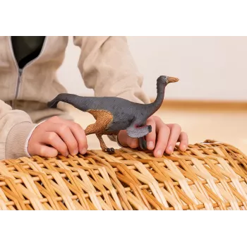Schleich Dinozaurai Gallimimus, 4 m., Užkariaujantys Žemę, Dinozaurai ir ugnikalnis, Ruda, Pilka, Raudona