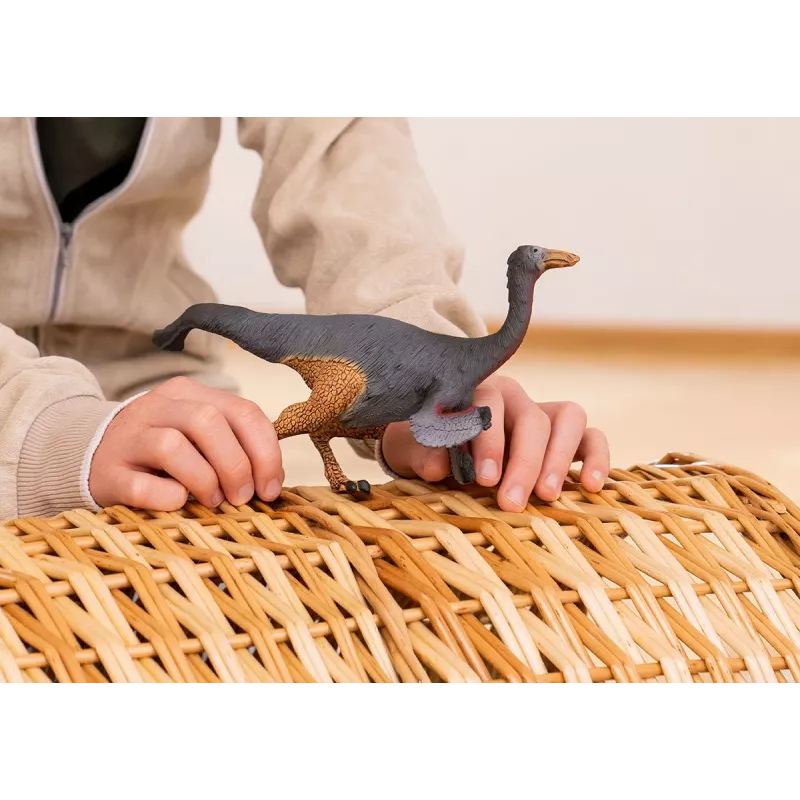 Schleich Dinozaurai Gallimimus, 4 m., Užkariaujantys Žemę, Dinozaurai ir ugnikalnis, Ruda, Pilka, Raudona
