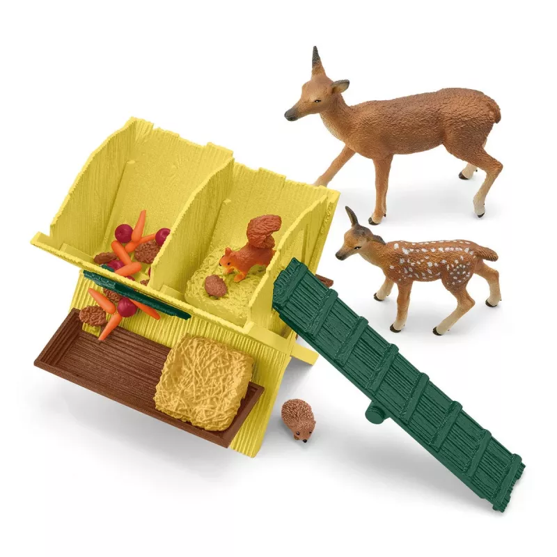 Miško gyvūnų rinkinys Schleich 42658S Spalvingi šėrimo reikmenys