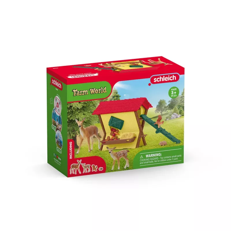 Miško gyvūnų rinkinys Schleich 42658S Spalvingi šėrimo reikmenys