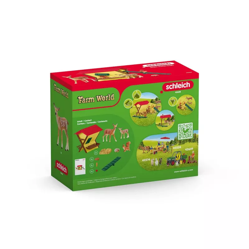 Miško gyvūnų rinkinys Schleich 42658S Spalvingi šėrimo reikmenys