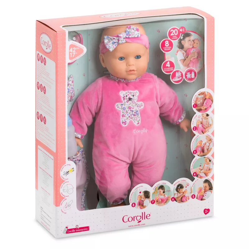 Interaktyvi lėlė Simba-Dickie Corolle 9000150050, 42 cm, rožinė