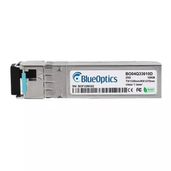 SFP28 BiDi siųstuvas-imtuvas BlueOptics BO04Q33610D (S1C96A-BO) — LC-Simplex, 25GBASE-BX-D, Vienmodis, TX1330nm/RX1270nm, 10 km, DDM, 0–70°C