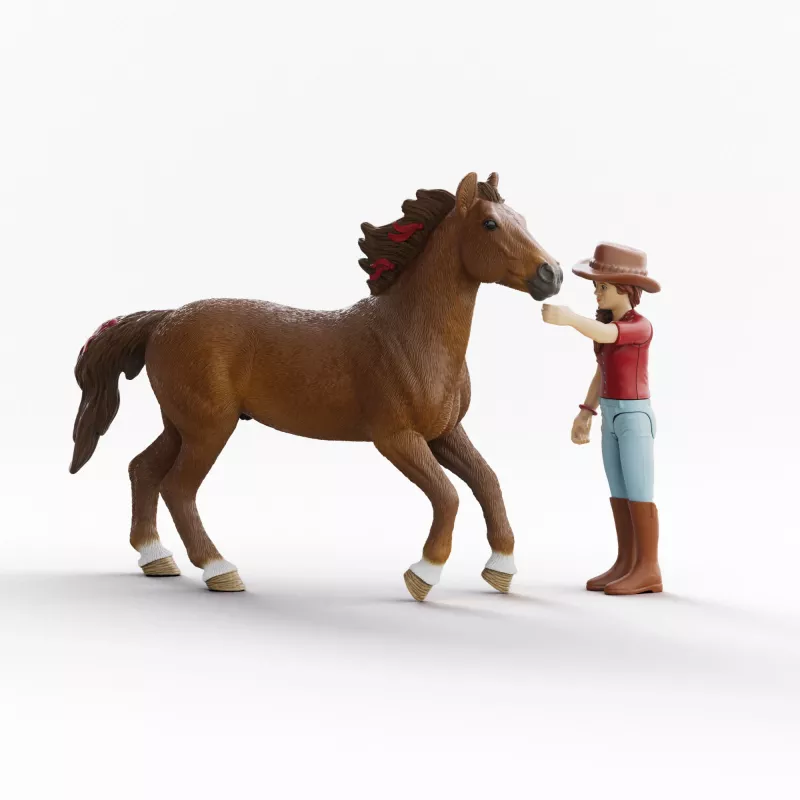 schleich HORSE CLUB Hannah & Cayenne žirgų figūrėlė, nuo 5 metų, Arkliai, Įvairiaspalvė