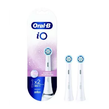 Oral-B iO švelnaus valymo šepetėlių antgaliai, 2 vnt., balti