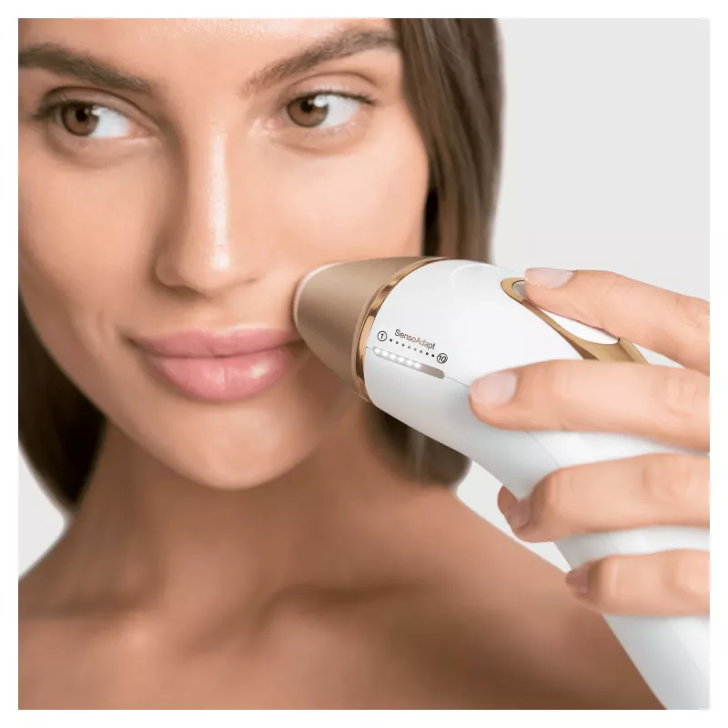 Braun Silk-expert Pro 5 PL5243 nuolatinis šviesos impulsų (IPL) plaukų šalinimo prietaisas, auksinis, baltas