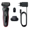 Braun Series 5 51-R1200S vyriškas skustuvas su folija ir trimeriu, juodas/raudonas