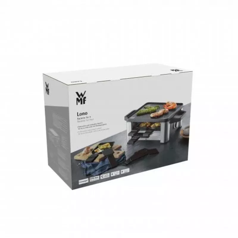 WMF 61.3024.5155 raclette grilis 4 asmenims, juodas, nerūdijantis plienas