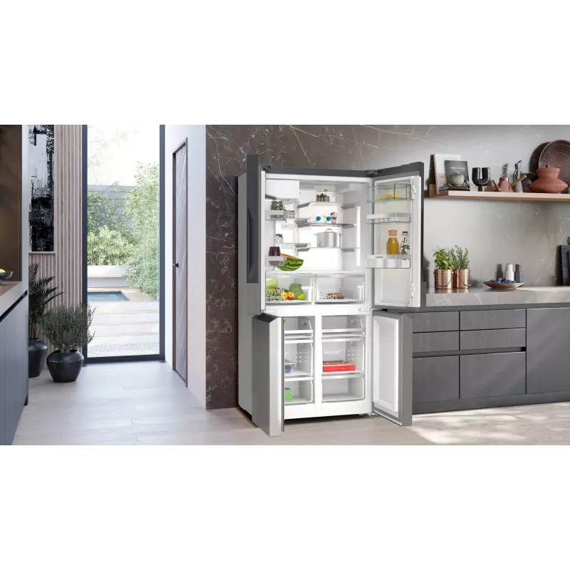 Šaldytuvas šaldiklis Siemens KF96DPPEA, laisvai pastatomas, French door, 574 L, nerūdijantis plienas